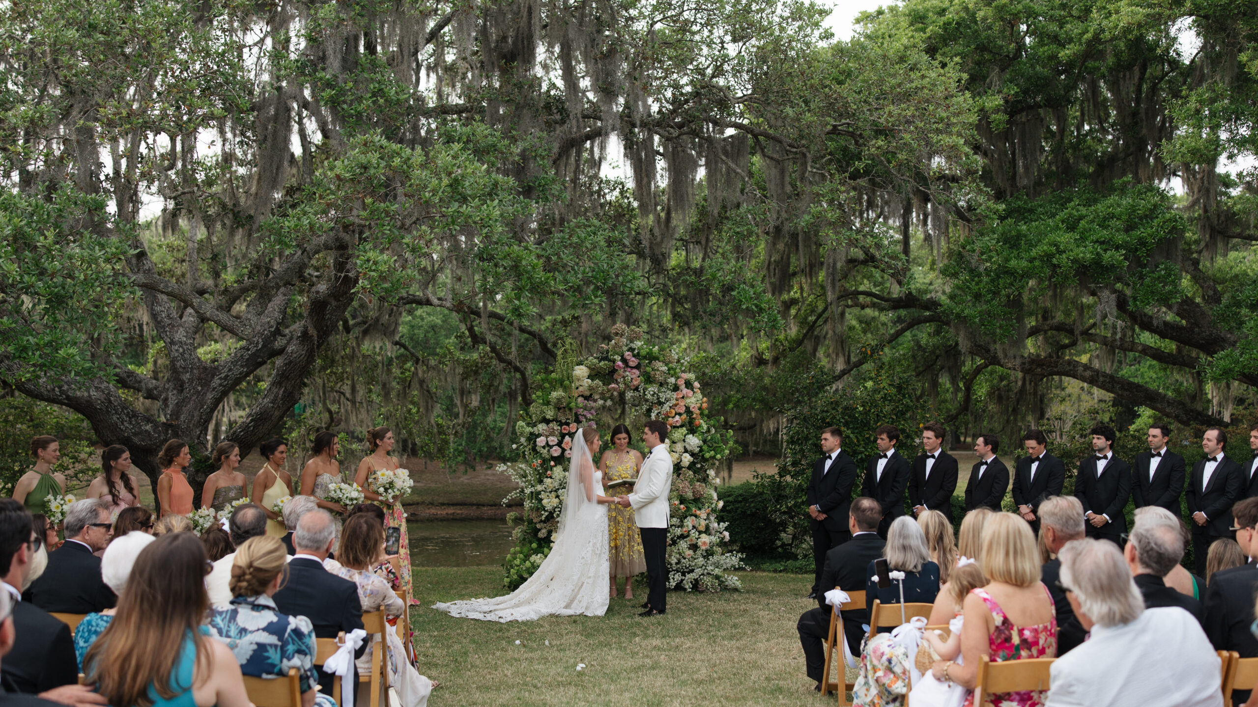 wedding ceremony on a private estate